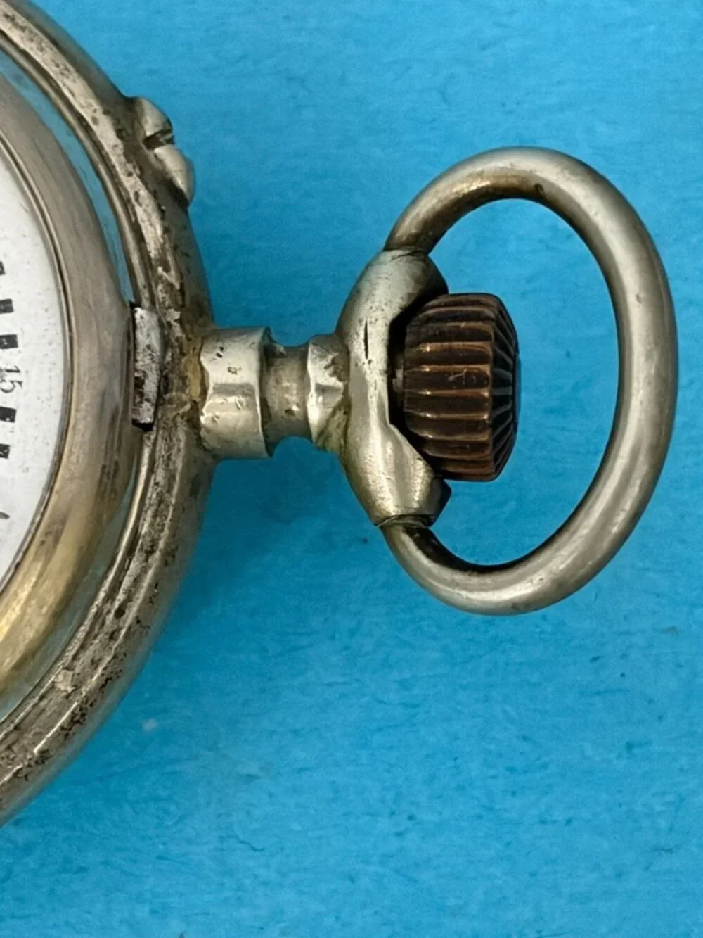 Antique Systeme Roskopf remonitoir Mechanical Pocket Watch 4 parts / repair